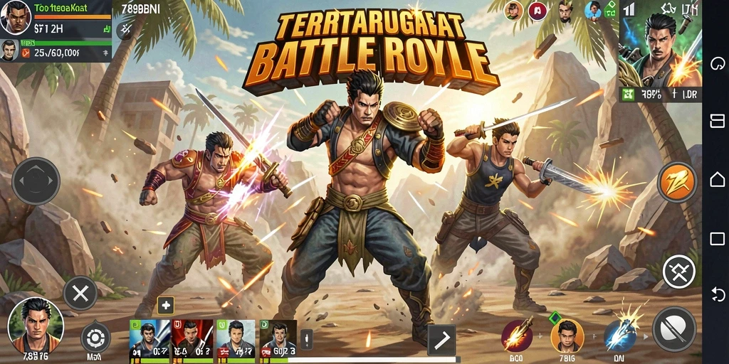 Gameplay seru dan menegangkan dalam 789BNI Battle Royale.