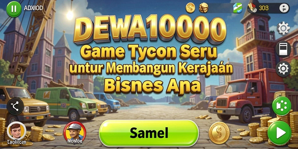 Screenshot gameplay DEWA1000 menampilkan tim manajemen bisnis yang sedang bekerja.
