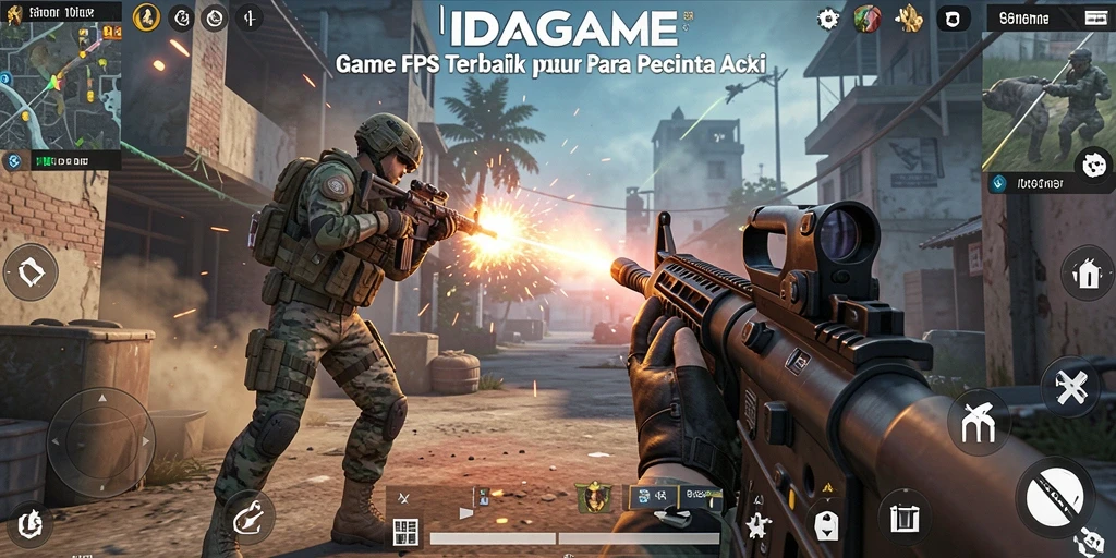 Tangkapan layar gameplay IDAGAME yang mendebarkan dan penuh aksi FPS.