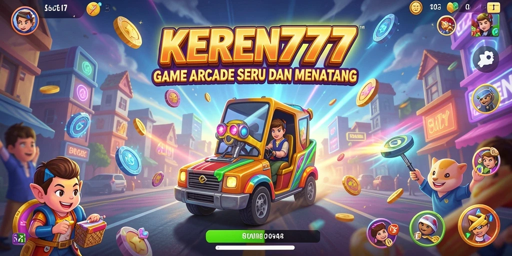 Tangkapan layar KEREN777 menampilkan aksi gameplay yang menegangkan dan penuh warna.