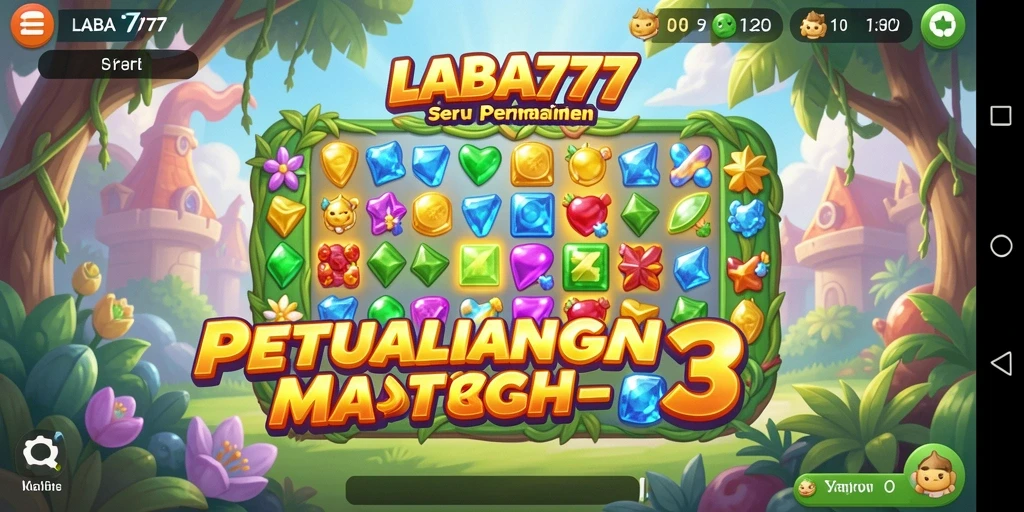 Tampilan gameplay seru dari LABA777 dengan kombinasi elemen Match-3.