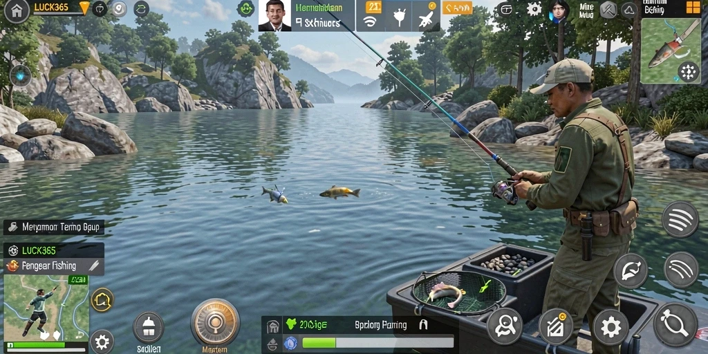 Gameplay seru LUCK365 yang memukau dalam dunia memancing.