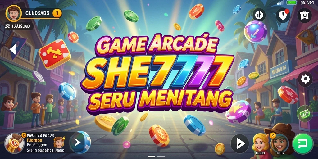 Screenshot gameplay utama SHE777 menampilkan aksi cepat dan visual Arcade yang menawan.