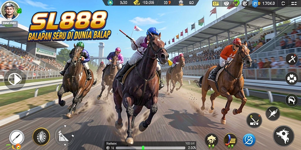 Tampilan menegangkan dari gameplay balapan SL888.